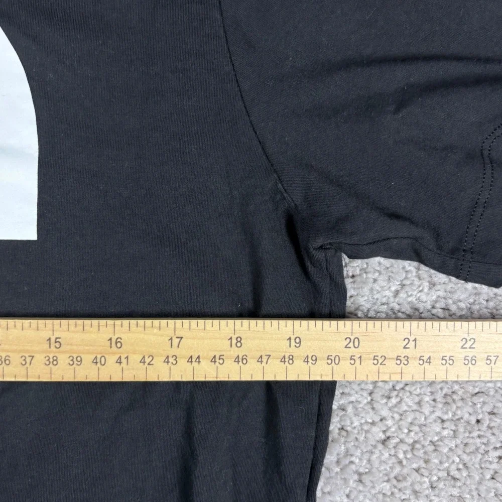 The North Face‎ Mens Logo T Shirt Black Circular Design Cotton Size L